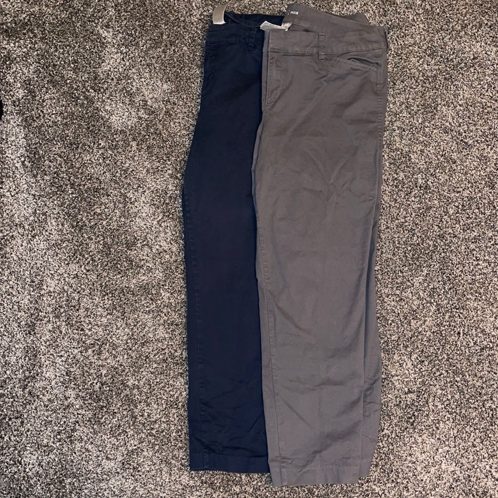 Old Navy Pixie pants, bundle set with gray and navy Great condition. Size 14 reg